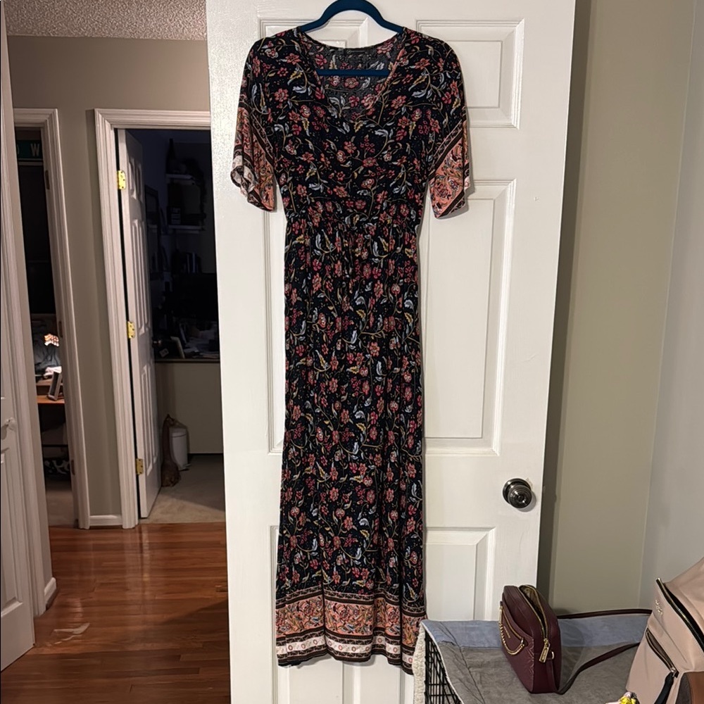 Floral Black Dress